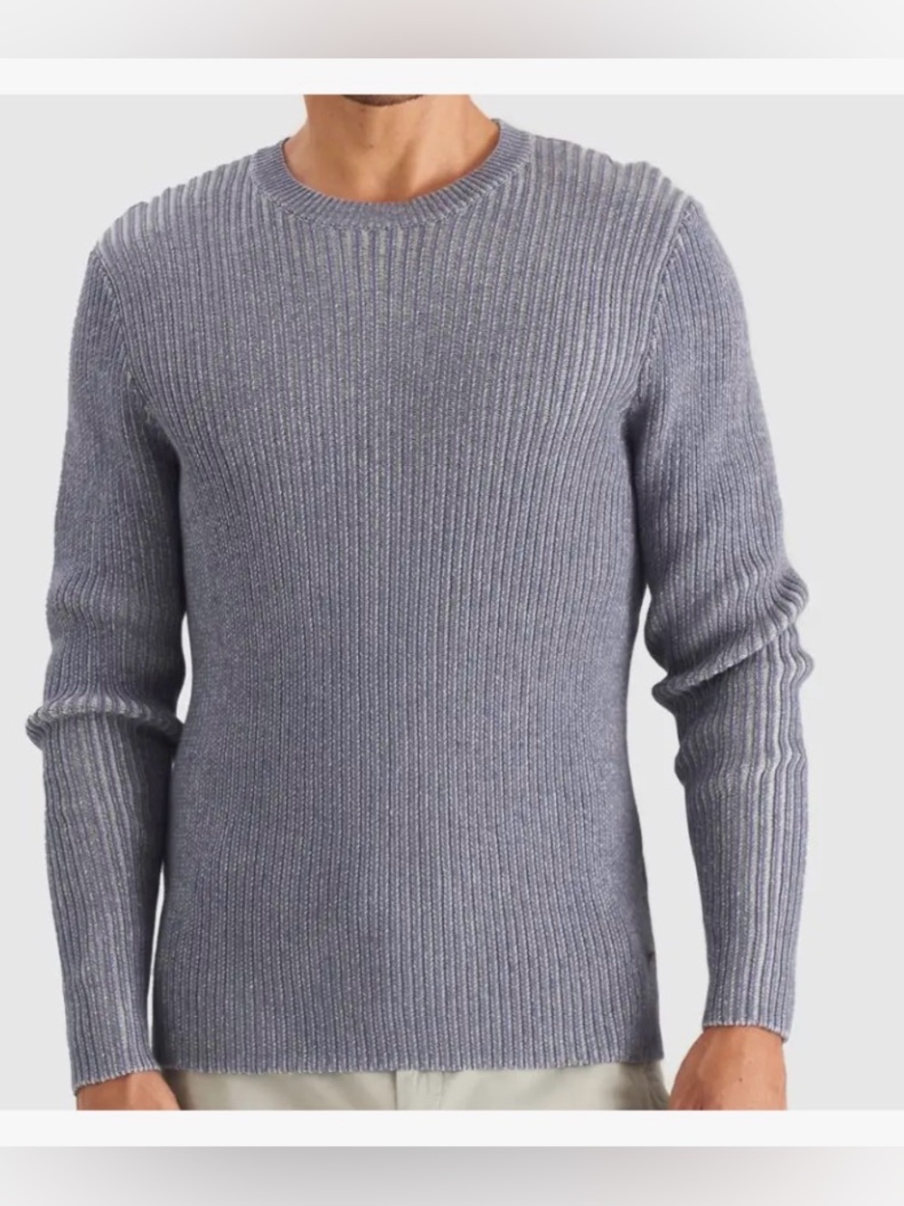 Velez Aurora Cotton Knit Sweater Slim Fit Blue , size XL